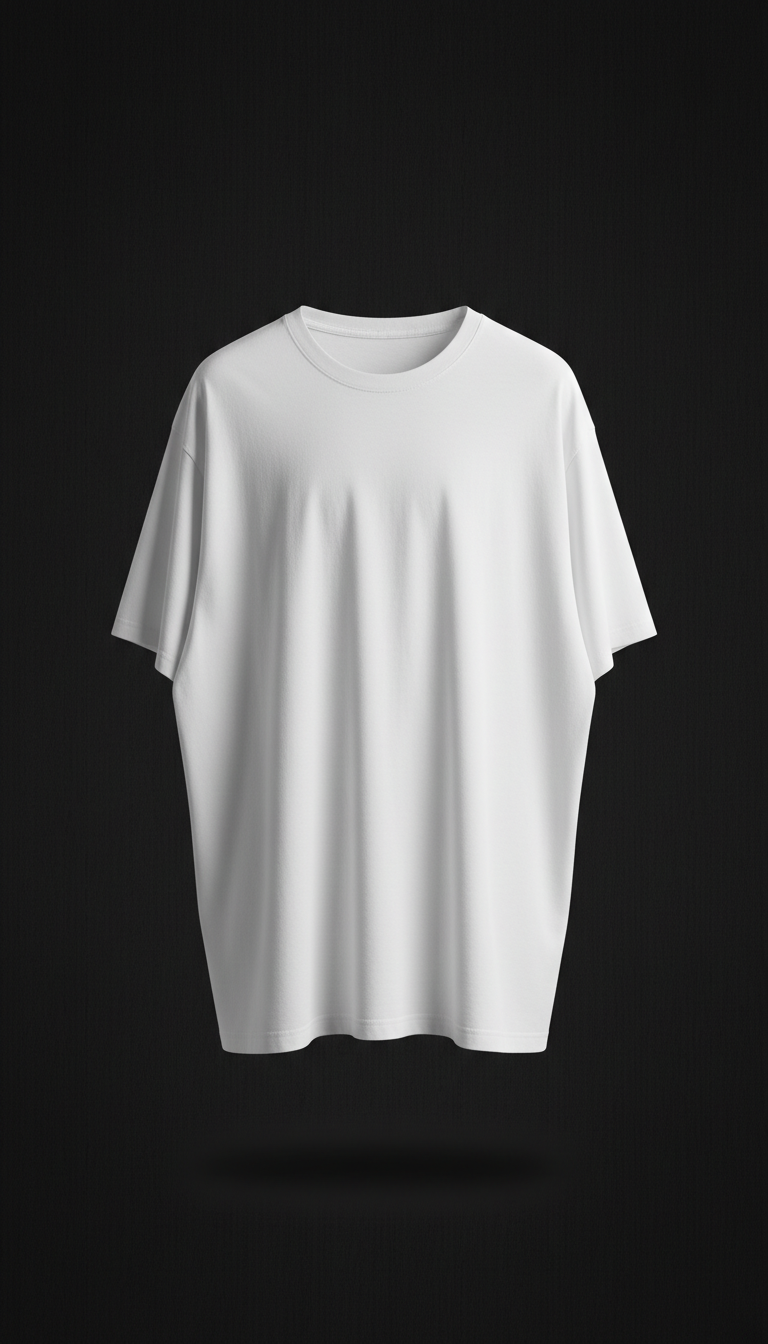 Paper White Oversized Tee