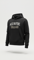 Ink Black Typographic Hoodie