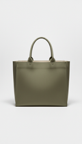 Shadow Olive Structured Tote Bag